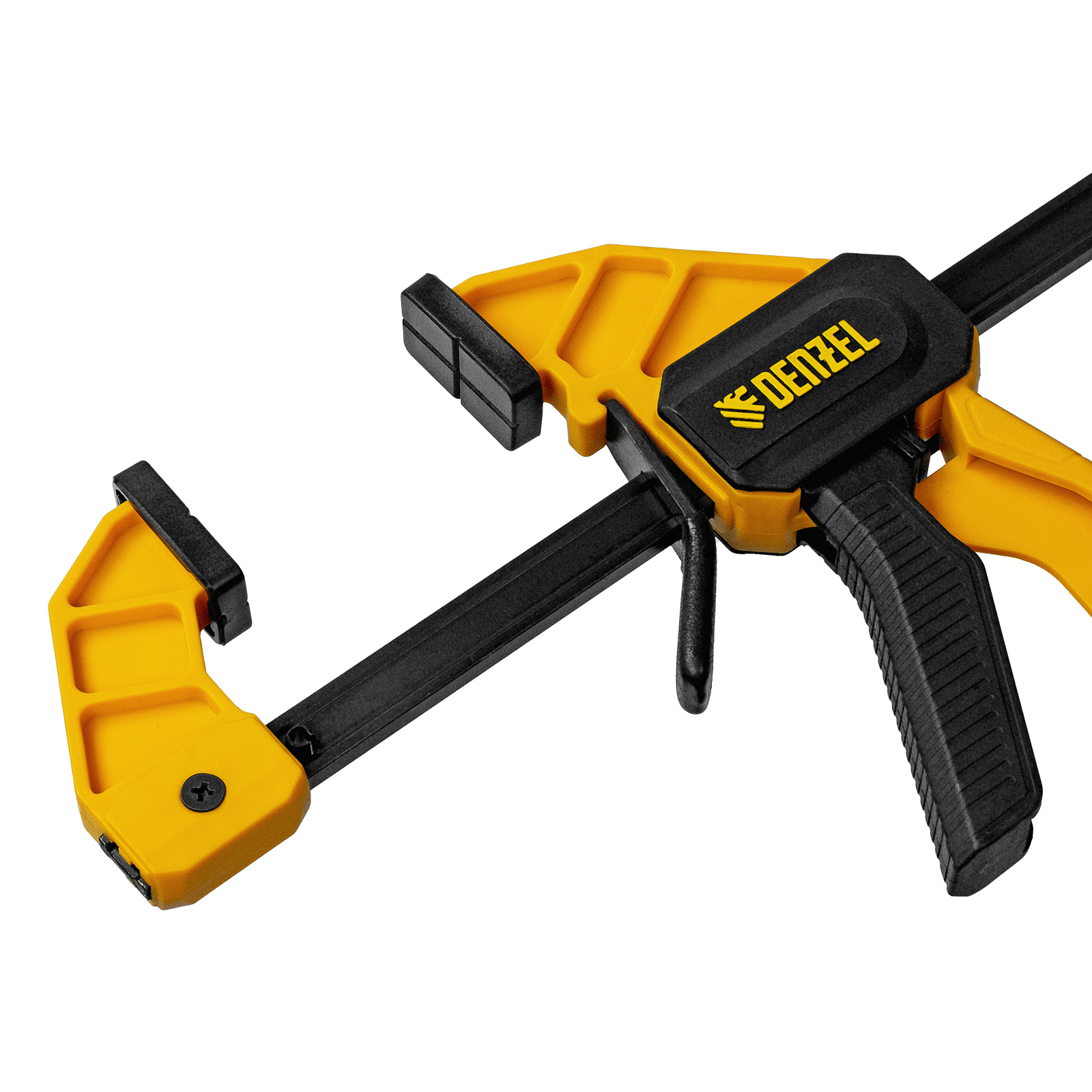 Струбцина F-образная, быстрозажимная, 150 х 55 мм, усиленный нейлоновый корпус Denzel