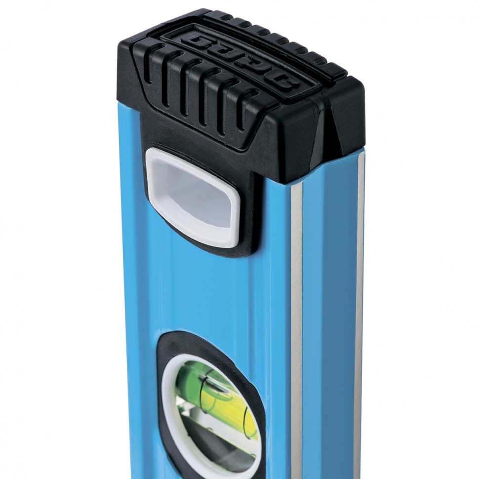 Уровень алюминиевый, 1200 мм, профиль 1,6 мм, фрезерованный, ударопрочные заглушки, 3 глазка Барс