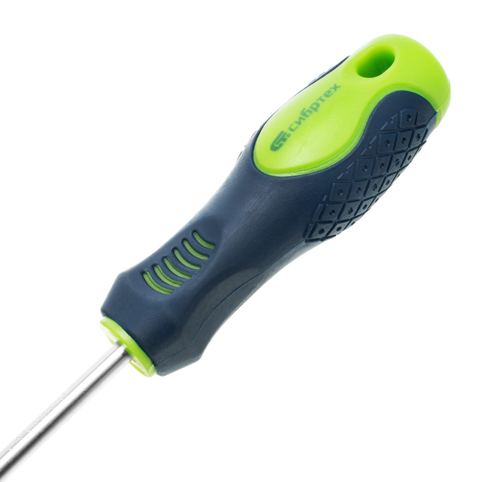 Отвертка, SL5 х 75 мм, CrV, двухкомпонентная рукоятка Сибртех