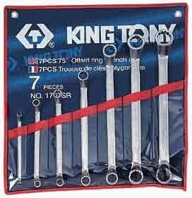 Набор накидных ключей, 1/4"-9/8", 7 предметов KING TONY 1707SR