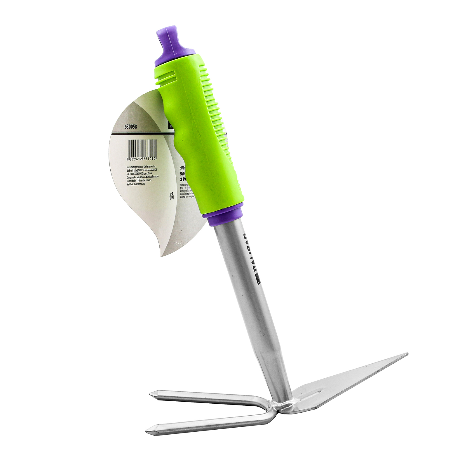 Мотыжка комбинированная 2-зубая, 85 х 190 х 275 мм, стальная, обрез. рукоятка Palisad