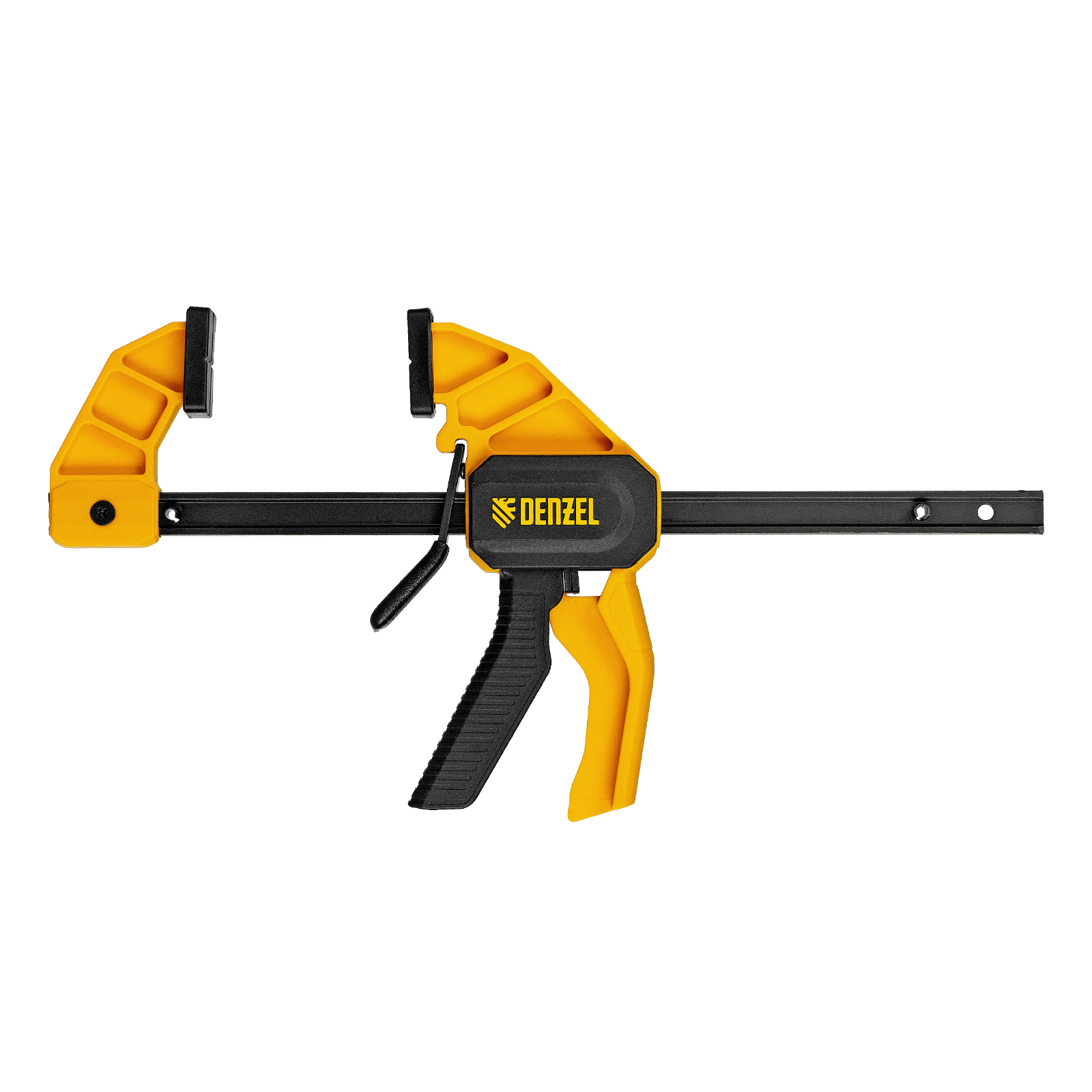 Струбцина F-образная, быстрозажимная, 150 х 55 мм, усиленный нейлоновый корпус Denzel