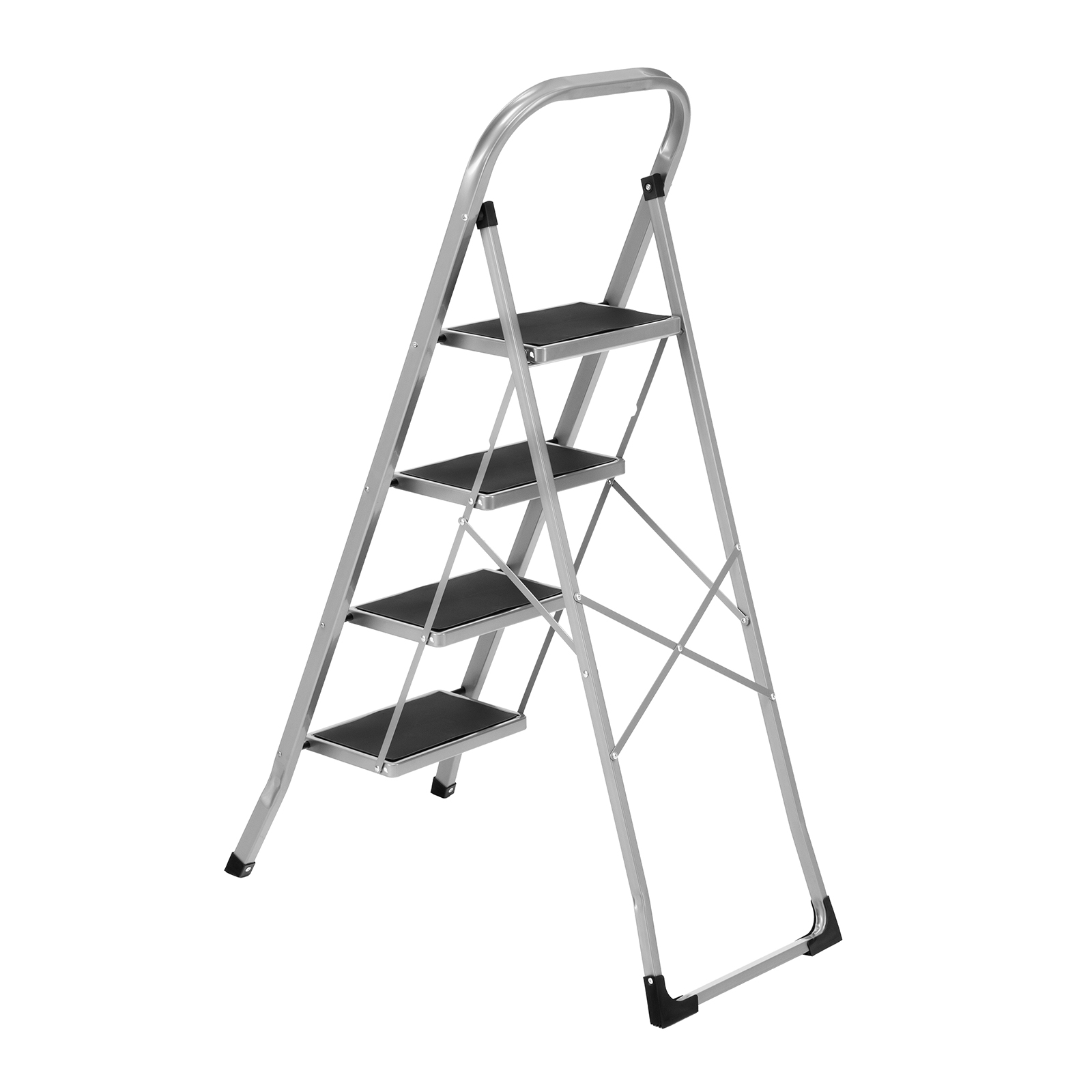 Стремянка стальная, 4 широкие ступени 20х30 см с полимерным покрытием Сибртех