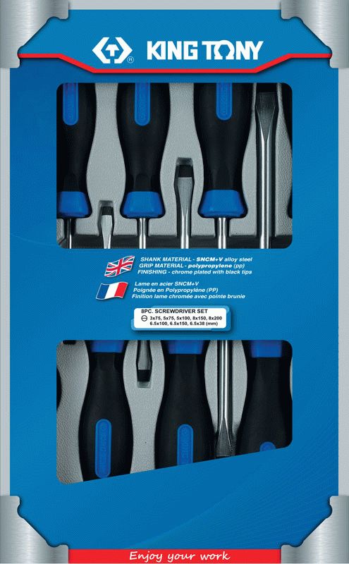 Набор отверток, 8 предметов KING TONY 30118MR