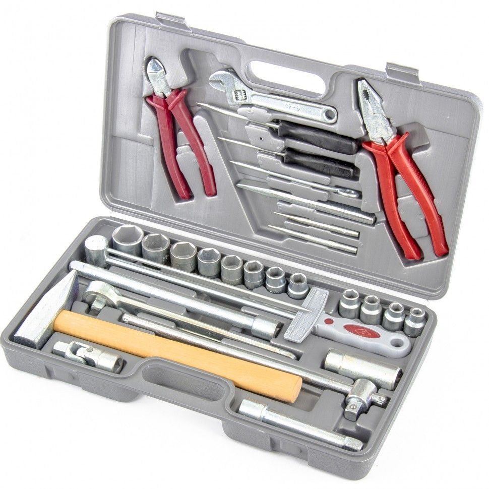 Набор слесарно-шоферского инструмента "Универсал-2", пластиковый бокс (НИЗ)