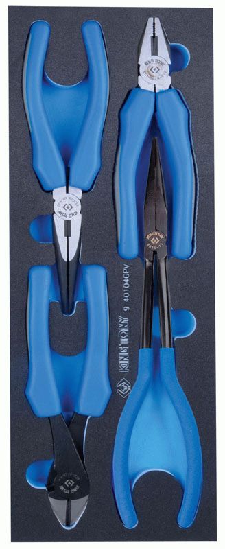 Набор пассатижей и бокорезов, ложемент, 4 предмета KING TONY 9-40104GPV