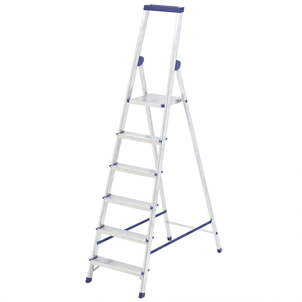 Стремянка алюминиевая с органайзером " Универсал", 6 ступеней, Россия, Сибртех