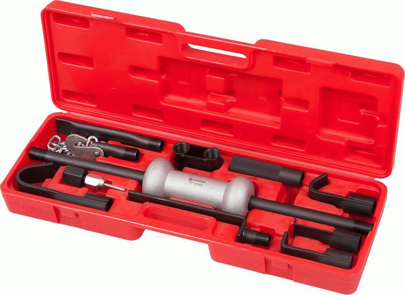 Обратный рихтовочный молоток, комплект принадлежностей, 9 предметов МАСТАК 117-00009C