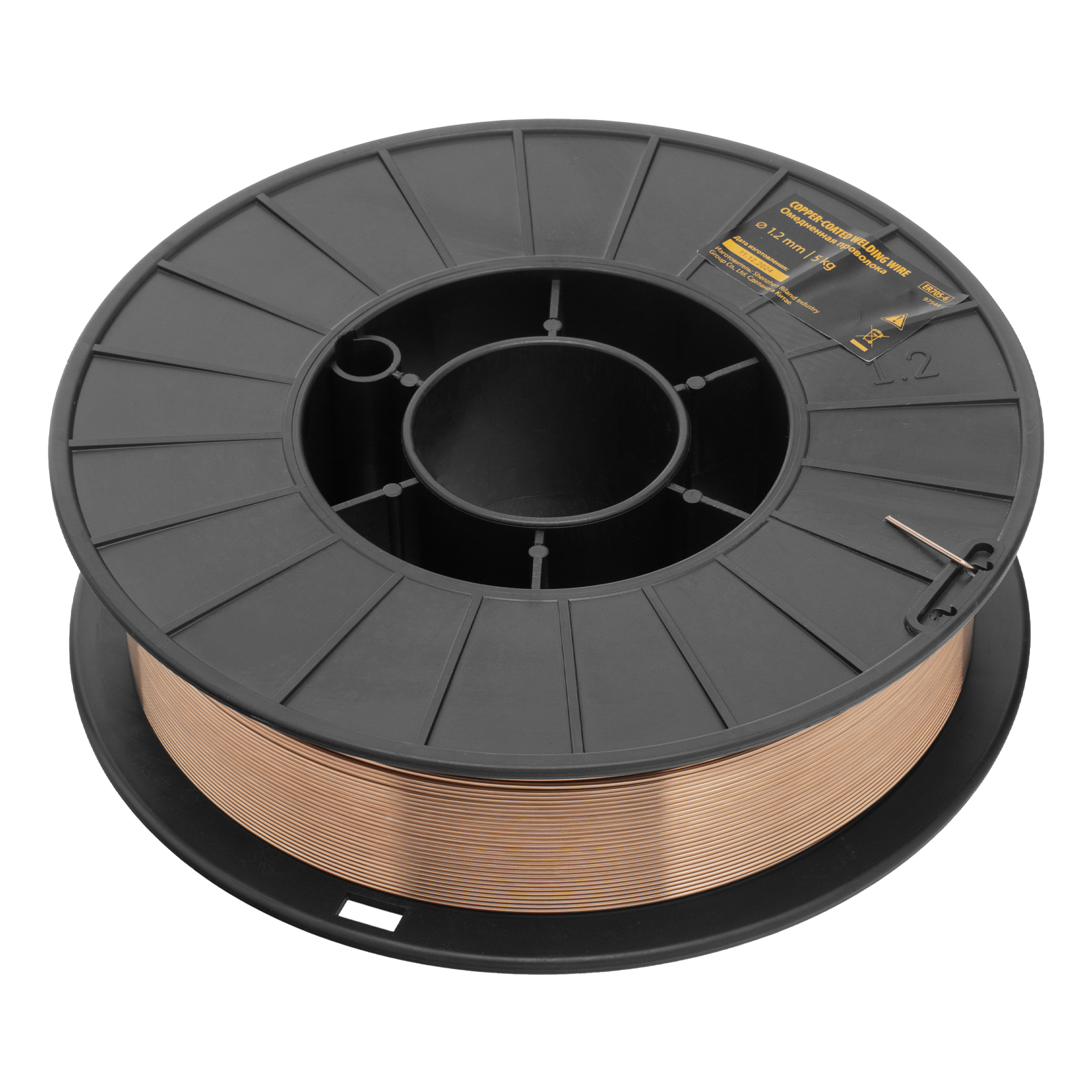 Омедненная проволока ER70S-6, диам. 1,2 мм, 5 кг, диам. катушки D200 Denzel