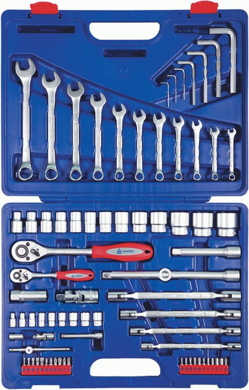 Набор инструментов универсальный, 77 предметов МАСТАК Plus M-077C