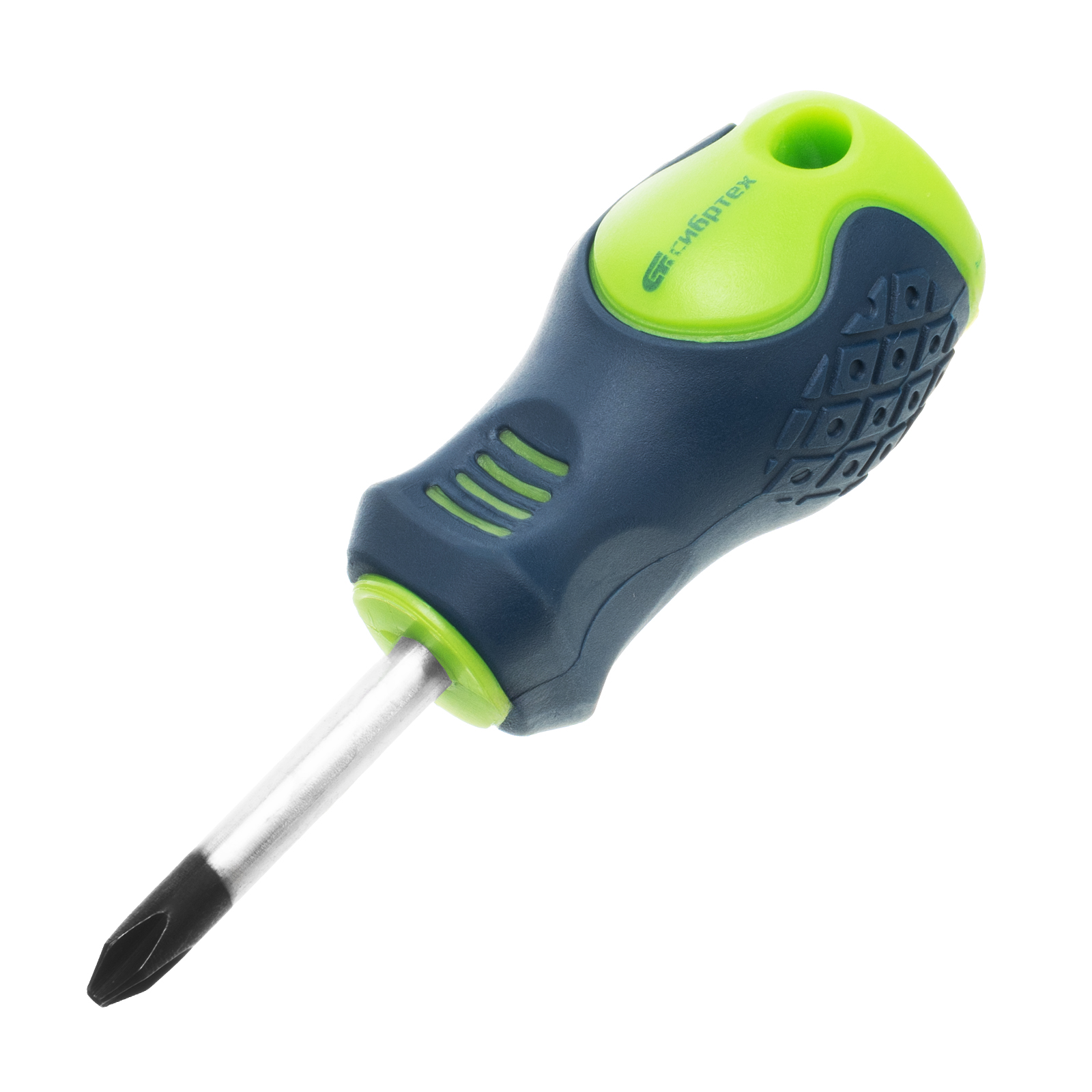 Отвертка, PH2 х 38 мм, CrV, двухкомпонентная рукоятка Сибртех