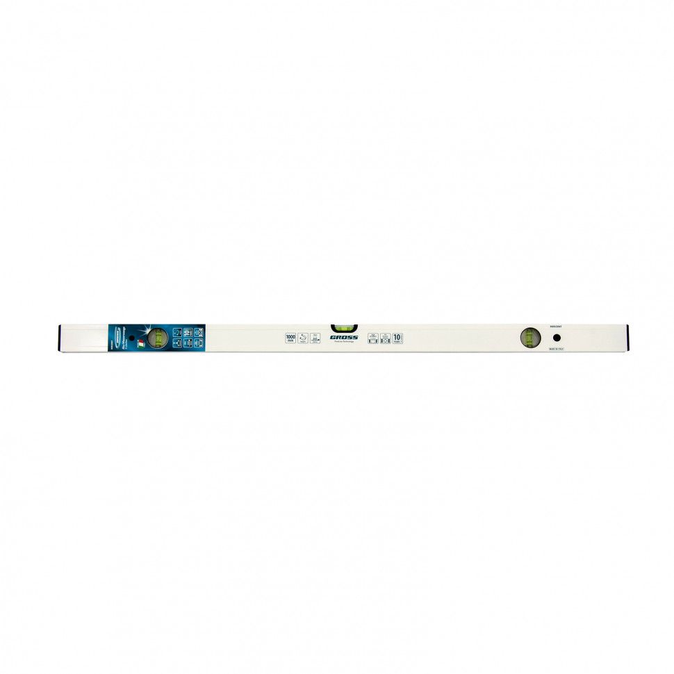 Уровень алюминиевый, 1000 мм, фрезерованный, 3 глазка, магнитный Gross