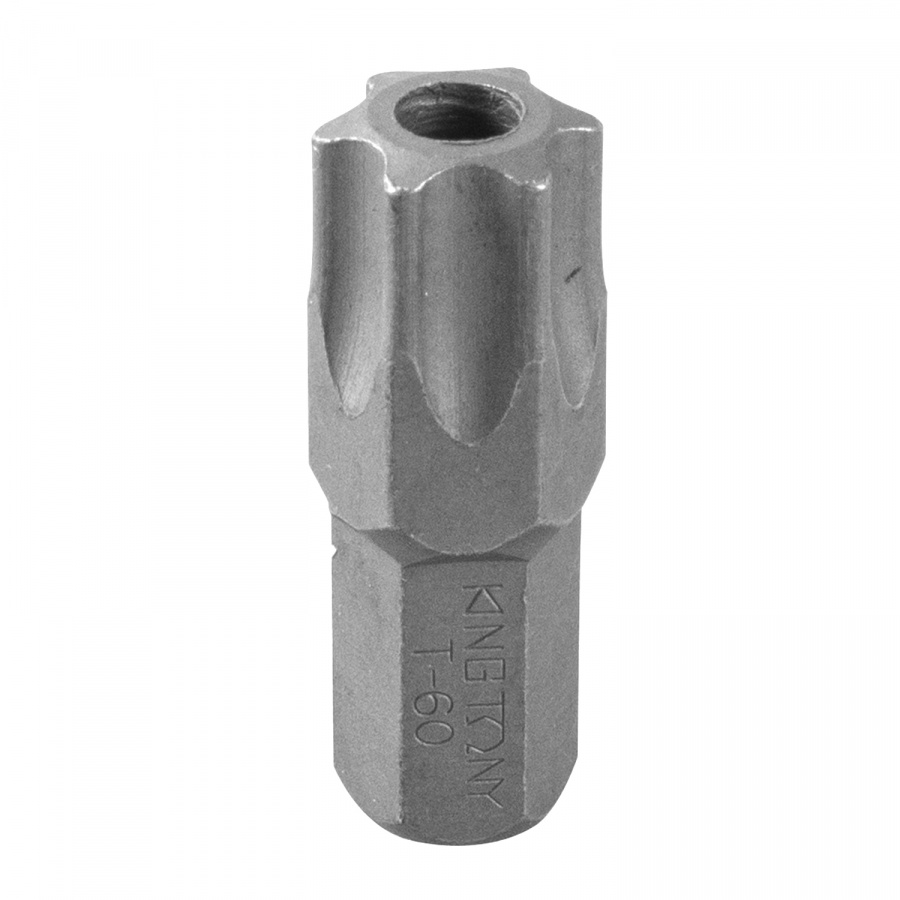 Вставка (бита) торцевая 10 мм, Torx, Т60, L = 36 мм, с отверстием KING TONY 163660U