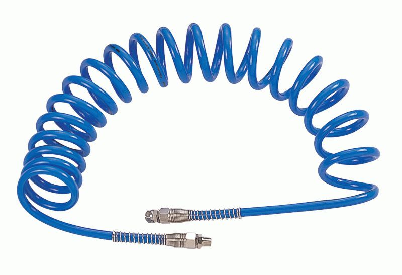 Шланг пневматический 8х12 мм, 10 м, спиральный, полиуретановый, резьба 1/4" MIGHTY SEVEN SD-23110