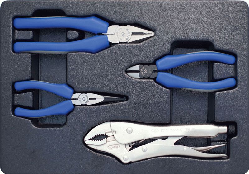 Набор пассатижей и бокорезов, ложемент, 4 предмета KING TONY 9-42144GP