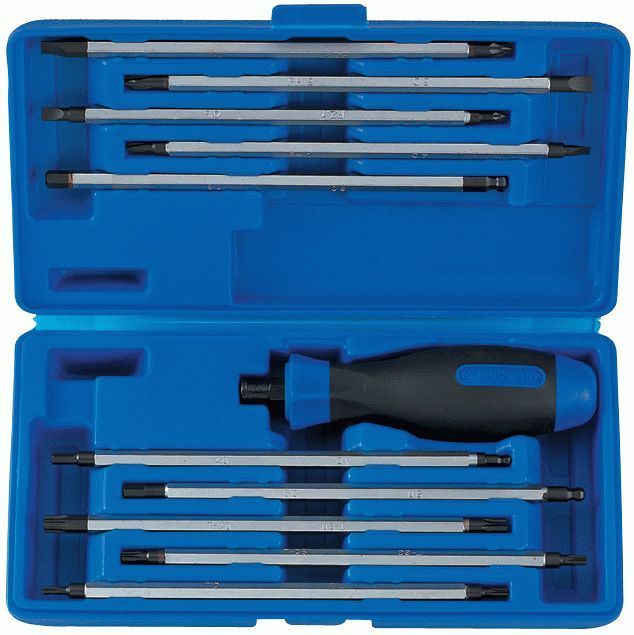 Набор двухсторонних удлиненных вставок (бит), 11 предметов KING TONY 32518MR01