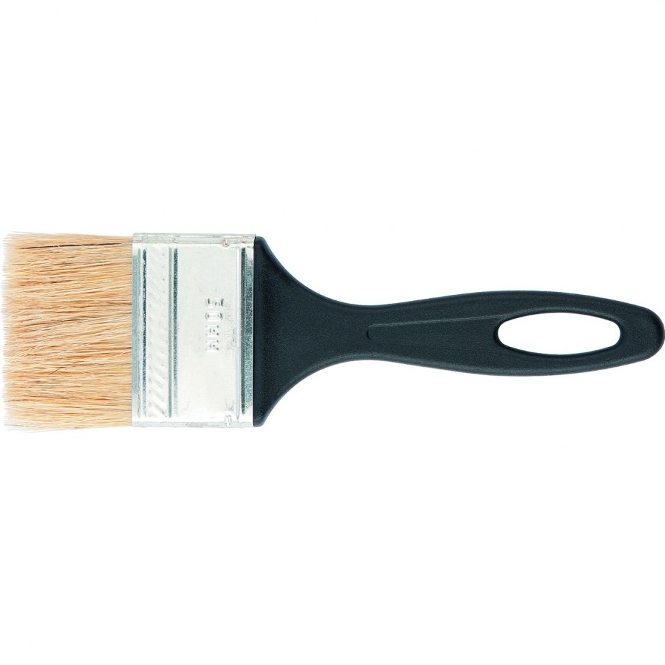 Кисть флейцевая "Стандарт", 35 х 6 мм, натуральная щетина, пластиковая ручка Сибртех