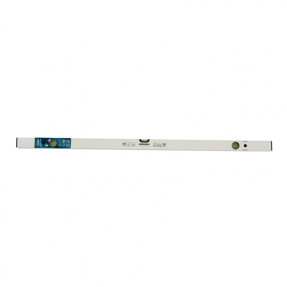 Уровень алюминиевый, 1200 мм, фрезерованный, 3 глазка, магнитный Gross