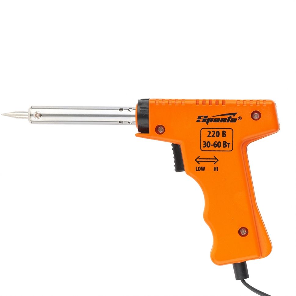 Паяльник-пистолет с регулировкой мощности 30-60 Вт, 220 В Sparta