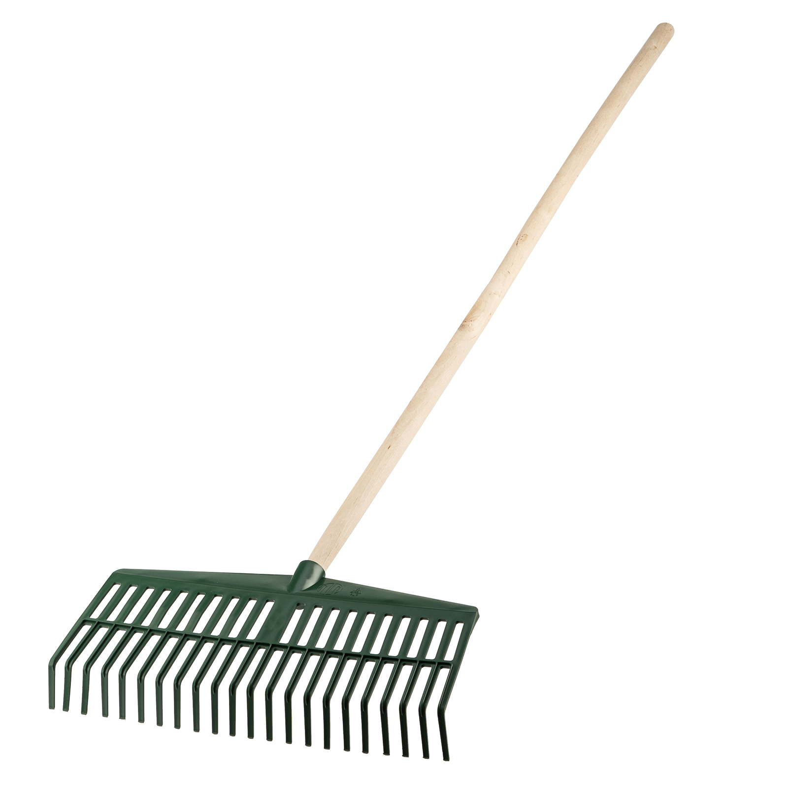 Грабли веерные пластиковые, 420 мм, 22 плоских зуба, в комплекте с черенком