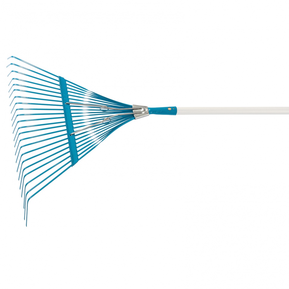 Грабли веерные стальные, 540 х 1450 мм, 24 плоских зуба, лакированный черенок, Luxe, Palisad