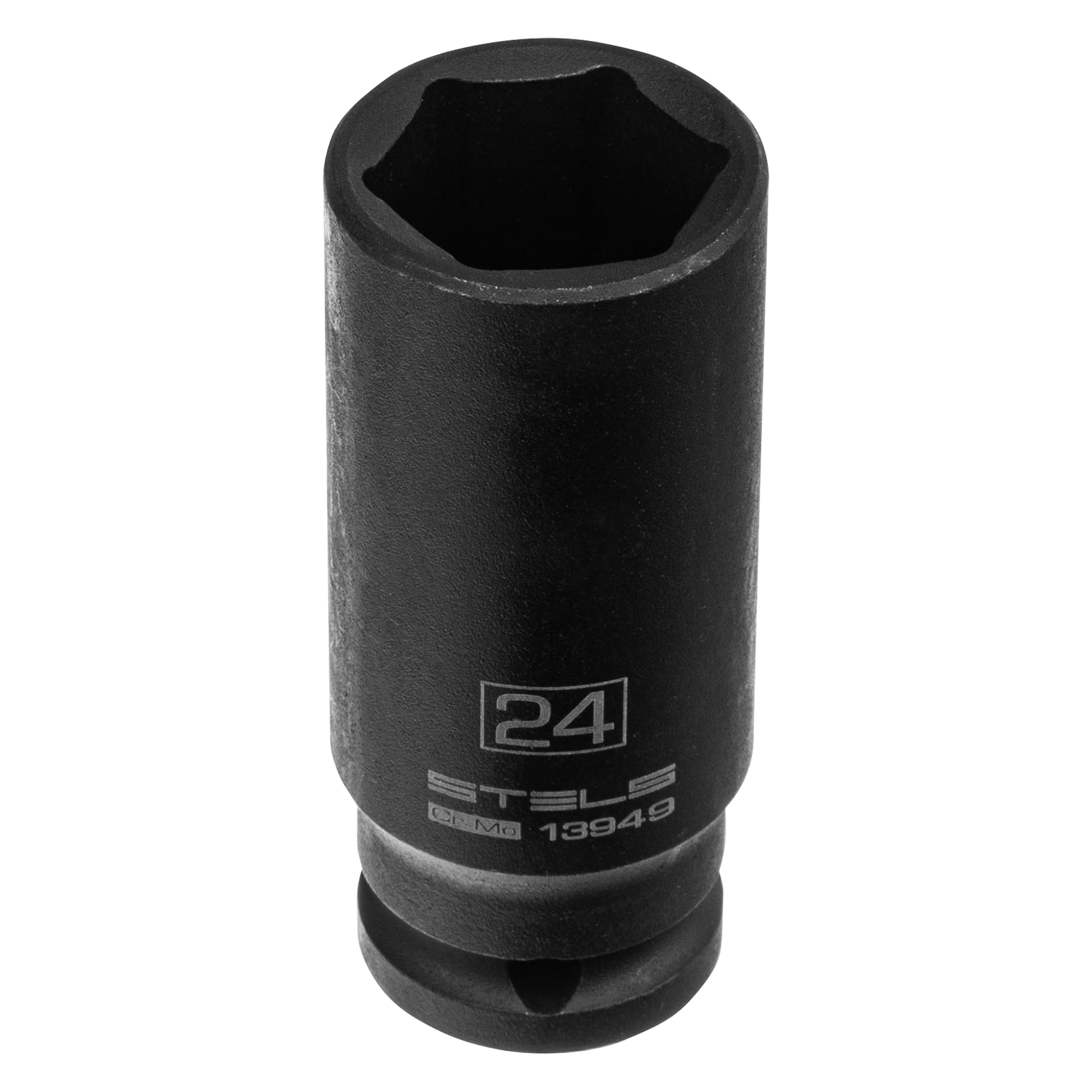 Набор ударных глубоких шестигранных торцевых головок, 1/2", 10-24 мм, в кейсе 12 шт. Stels