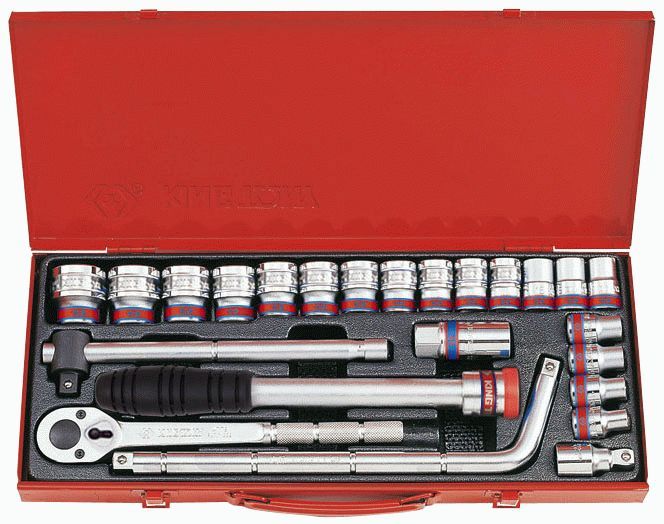 Набор торцевых головок с принадлежностями 1/2", шестигранные, 5/16"-1&1/4", 24 предмета KING TONY 4533SR