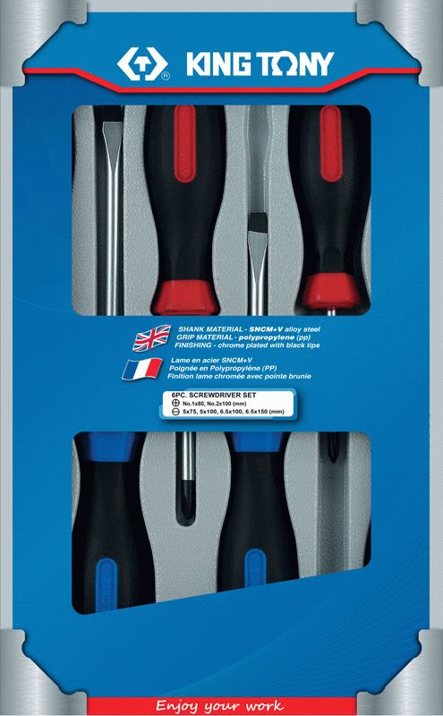 Набор отверток, 6 предметов KING TONY 31216MR