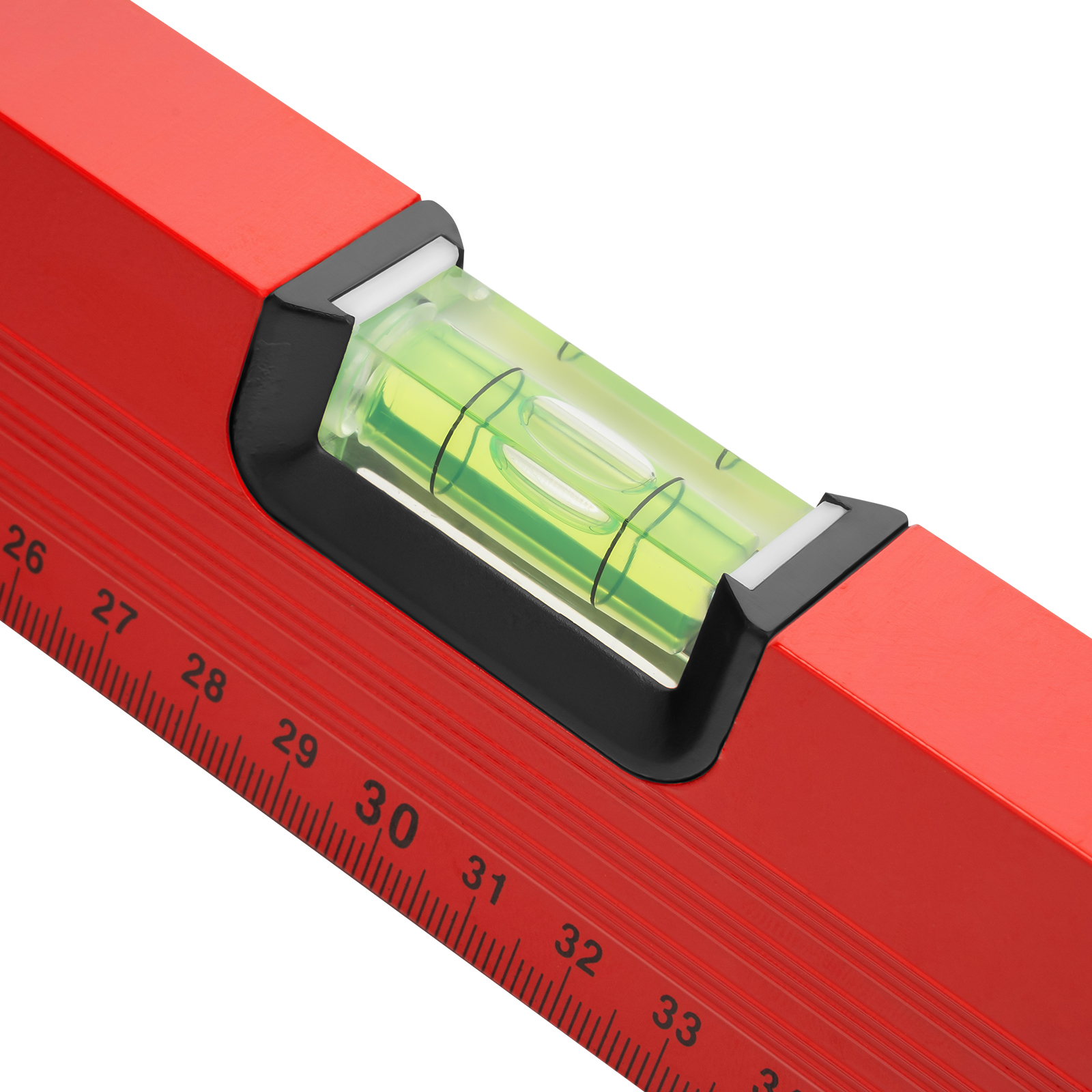 Уровень алюминиевый, 600 мм, 3 глазка, красный, линейка Matrix