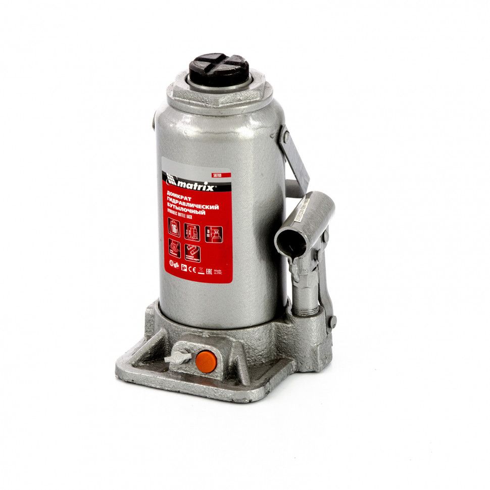 Домкрат гидравлический бутылочный, 16 т, h подъема 230-460 мм Matrix