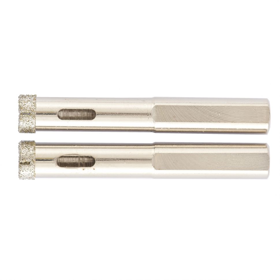 Сверло алмазное по керамограниту, 8 х 67 мм, трехгранный хвостовик, 2 шт Matrix