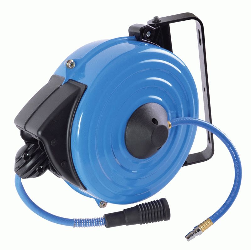 Шланг пневматический на автоматической катушке 8х12 мм, 10 м, полиуретановый, резьба 1/4" KING TONY 79912-10