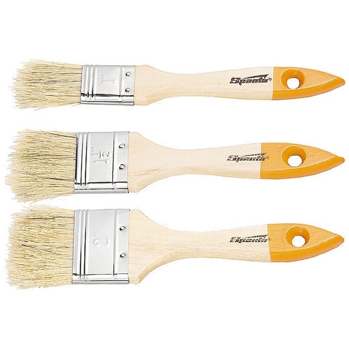 Набор кистей, 3 шт, плоские 1/2", 3/4", 1" Sparta