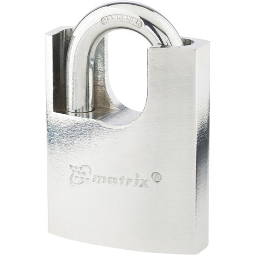 Замок навесной, защищенная дужка 50 мм Matrix