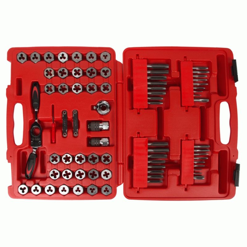 Набор метчиков и плашек SK-5 M3-M12, 1/8"-1/2", кейс, 75 предметов МАСТАК 351-00075C