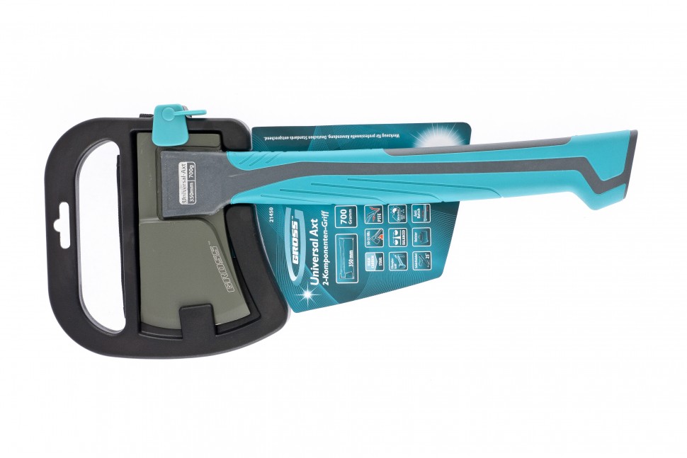 Топор универсальный 700 гр, кованый, тефлоновое покрытие, двухкомпонентное пластиковое топорище, 350 мм Gross