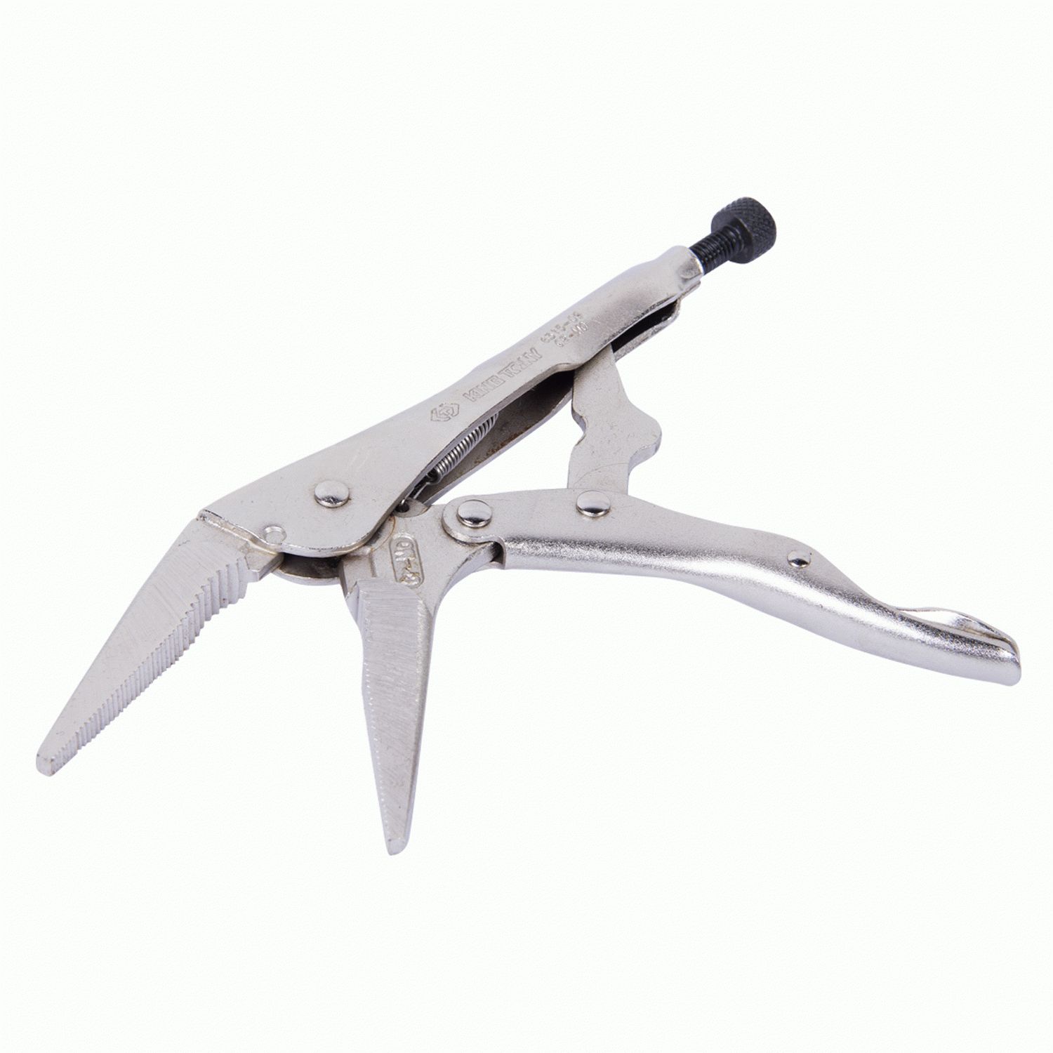 Зажим с фиксатором 221 мм, тонконосый KING TONY 6315-09