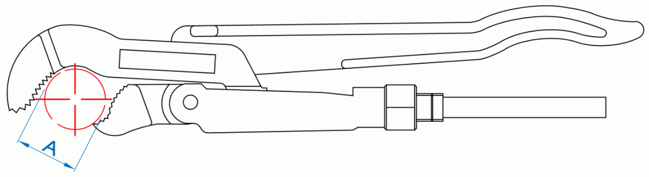 Ключ газовый с изогнутыми губками №4 KING TONY 6521-26