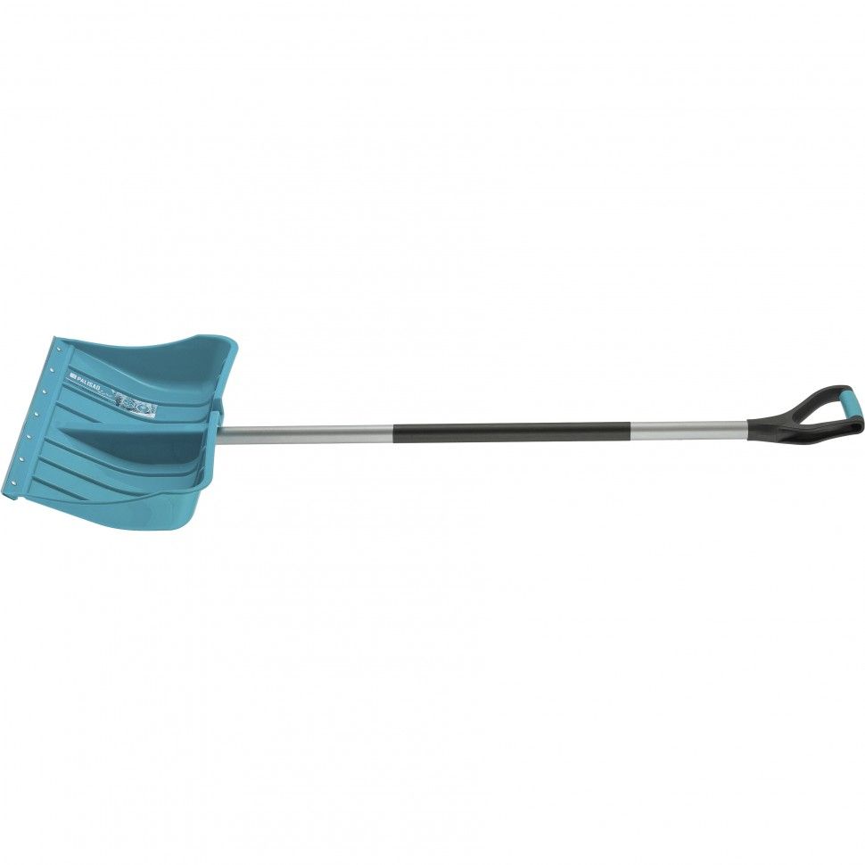 Лопата для уборки снега, полипропилен, 540х375х1420мм, алюминиевый черенок, ПВХ накладка, LUXE// Palisad